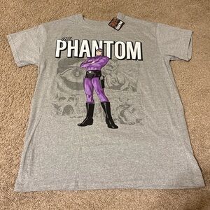 NWT The Phantom Comics Strip Shirt Gray Medium Brisco Brands Superhero Unisex
